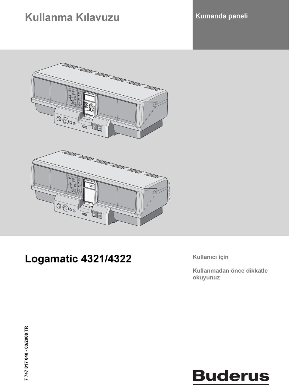 1RS Logamatic 4321/4322 Kullanıcı