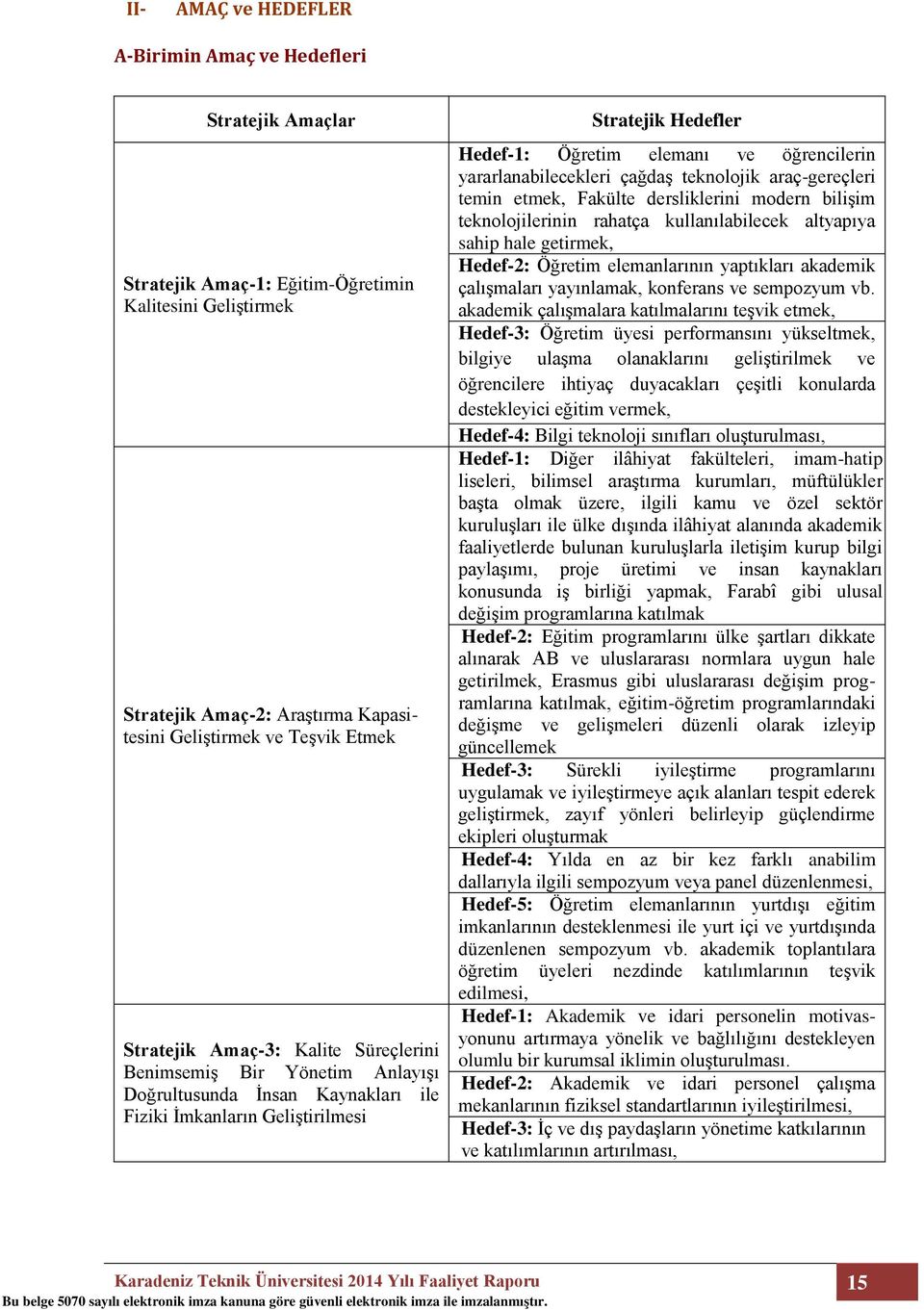 yararlanabilecekleri çağdaş teknolojik araç-gereçleri temin etmek, Fakülte dersliklerini modern bilişim teknolojilerinin rahatça kullanılabilecek altyapıya sahip hale getirmek, Hedef-2: Öğretim