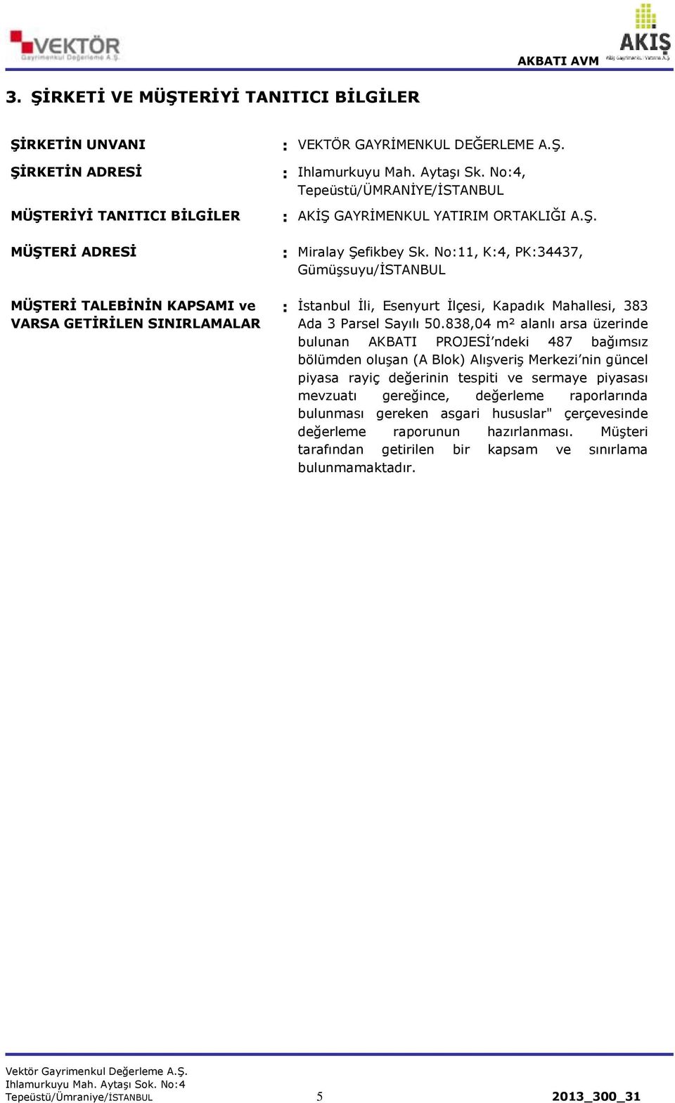 No:11, K:4, PK:34437, Gümüşsuyu/İSTANBUL : İstanbul İli, Esenyurt İlçesi, Kapadık Mahallesi, 383 Ada 3 Parsel Sayılı 50.