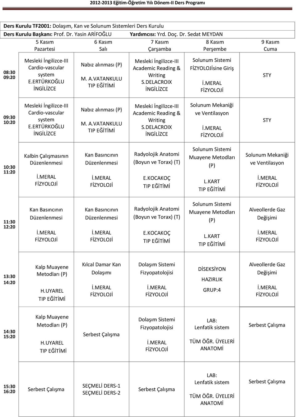 A.VATANKULU Academic Reading & Writing Solunum Mekaniği ve Ventilasyon STY Kalbin Çalışmasının Düzenlenmesi Kan Basıncının Düzenlenmesi Radyolojik Anatomi (Boyun ve Torax) (T) E.