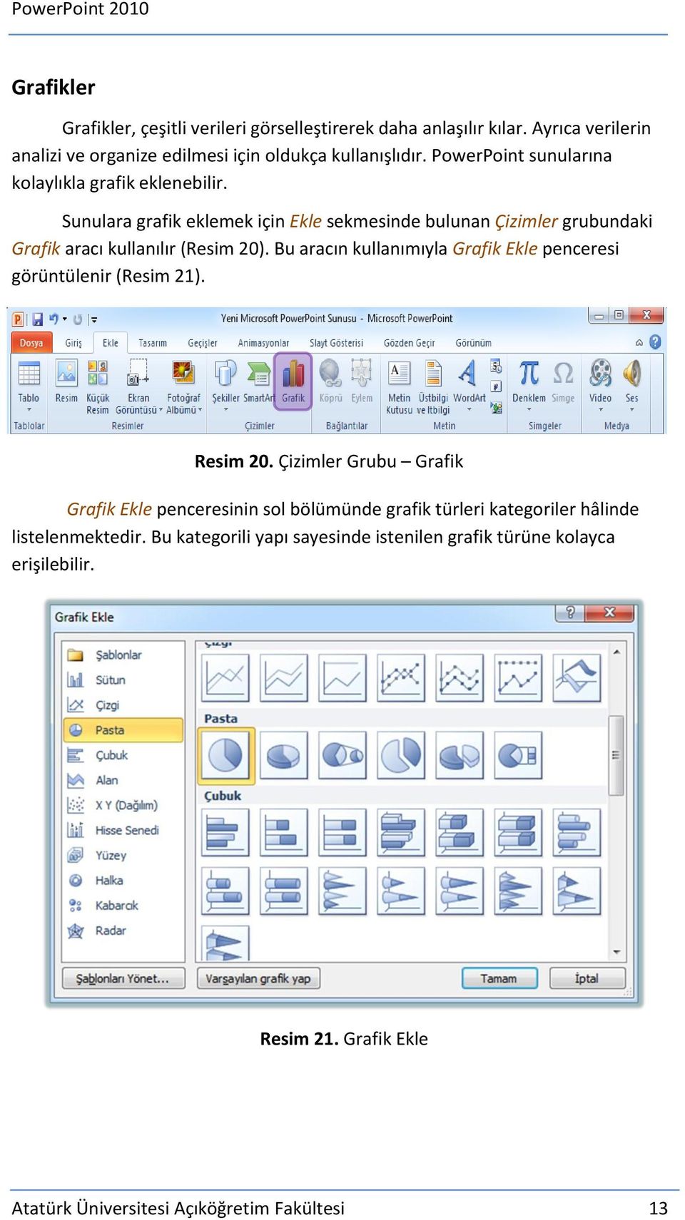 Bu aracın kullanımıyla Grafik Ekle penceresi görüntülenir (Resim 21). Resim 20.