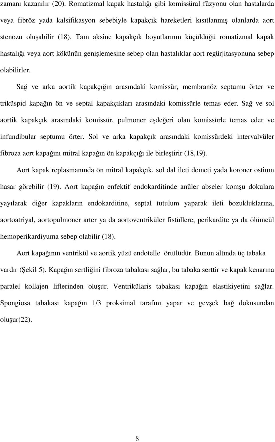 Tam aksine kapakçık boyutlarının küçüldüğü romatizmal kapak hastalığı veya aort kökünün genişlemesine sebep olan hastalıklar aort regürjitasyonuna sebep olabilirler.