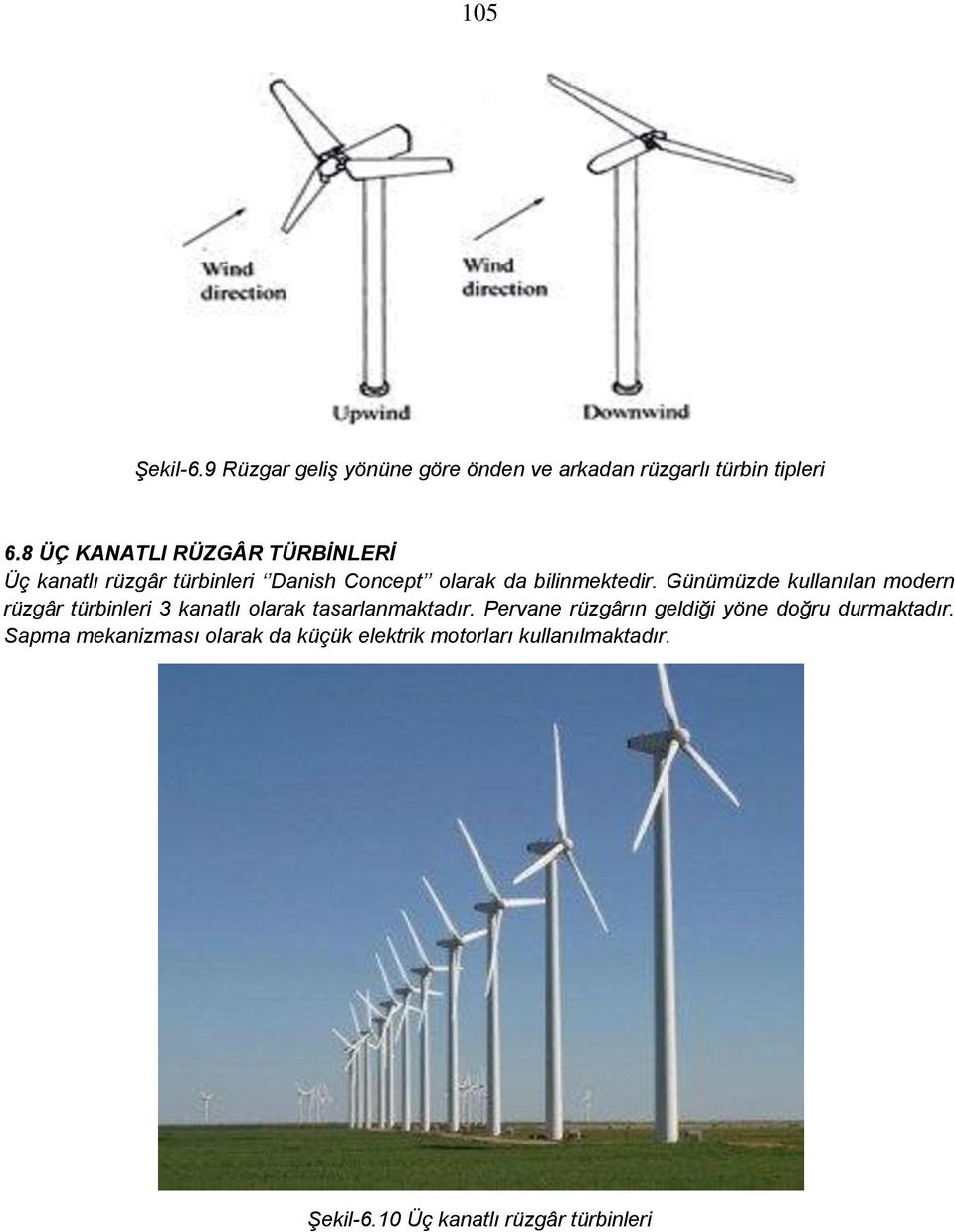 Günümüzde kullanılan modern rüzgâr türbinleri 3 kanatlı olarak tasarlanmaktadır.