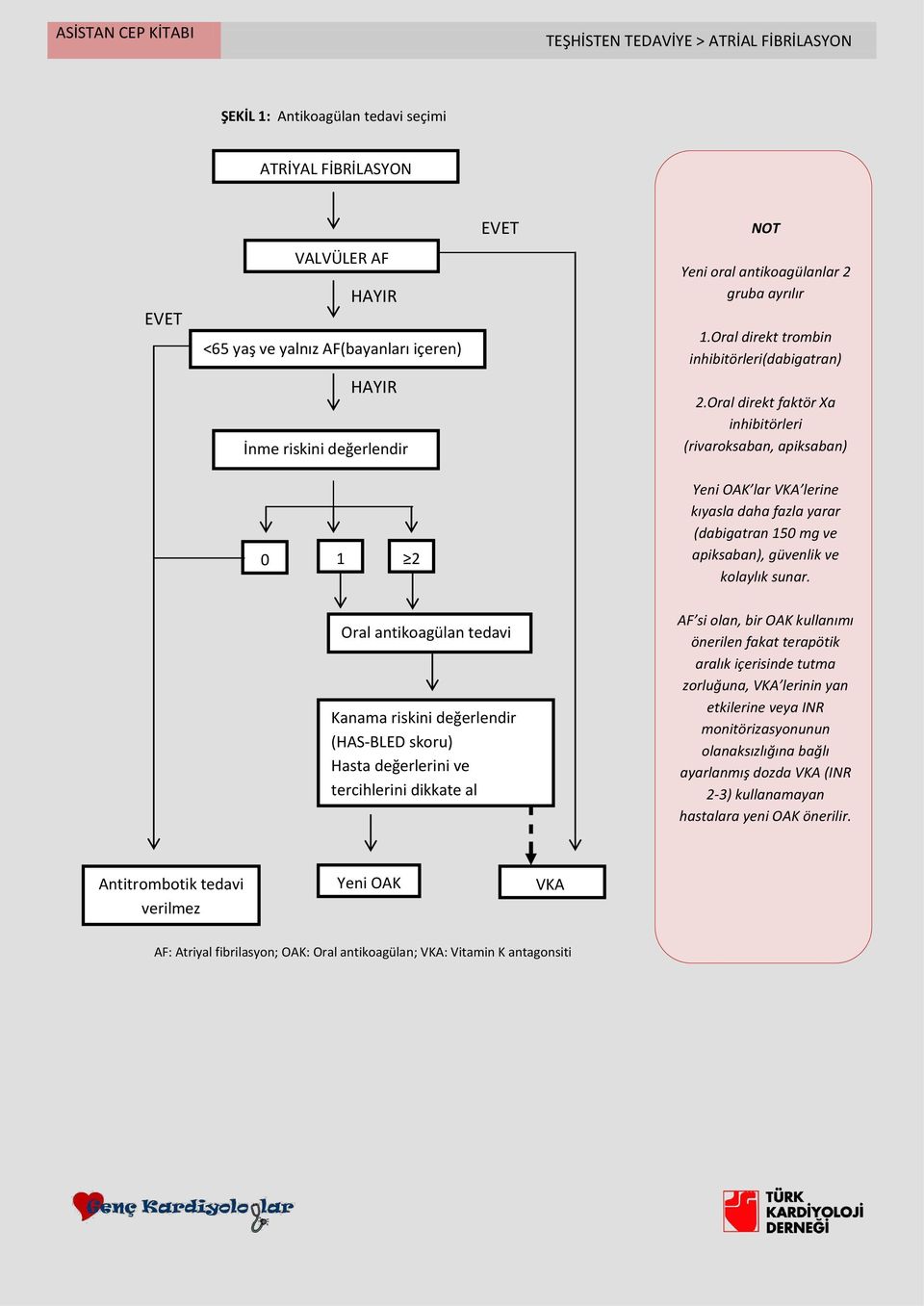 Oral direkt faktör Xa inhibitörleri (rivaroksaban, apiksaban) Yeni OAK lar VKA lerine kıyasla daha fazla yarar (dabigatran 150 mg ve apiksaban), güvenlik ve kolaylık sunar.