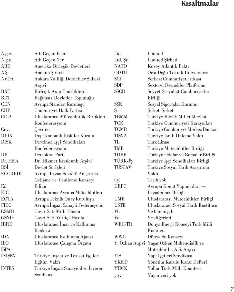 Baðýmsýz Devletler Topluluðu Avrupa Standart Kuruluþu Cumhuriyet Halk Partisi Uluslararasý Müteahhitlik Birlikleri Konfederasyonu Çeviren Dýþ Ekonomik Ýliþkiler Kurulu Devrimci Ýþçi Sendikalarý