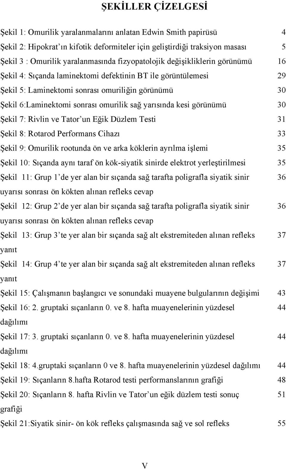 yarısında kesi görünümü 30 Şekil 7: Rivlin ve Tator un Eğik Düzlem Testi 31 Şekil 8: Rotarod Performans Cihazı 33 Şekil 9: Omurilik rootunda ön ve arka köklerin ayrılma işlemi 35 Şekil 10: Sıçanda