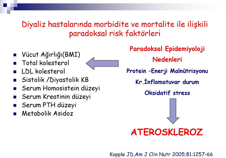 Serum Kreatinin düzeyi Serum PTH düzeyi Metabolik Asidoz Paradoksal Epidemiyoloji Nedenleri Protein