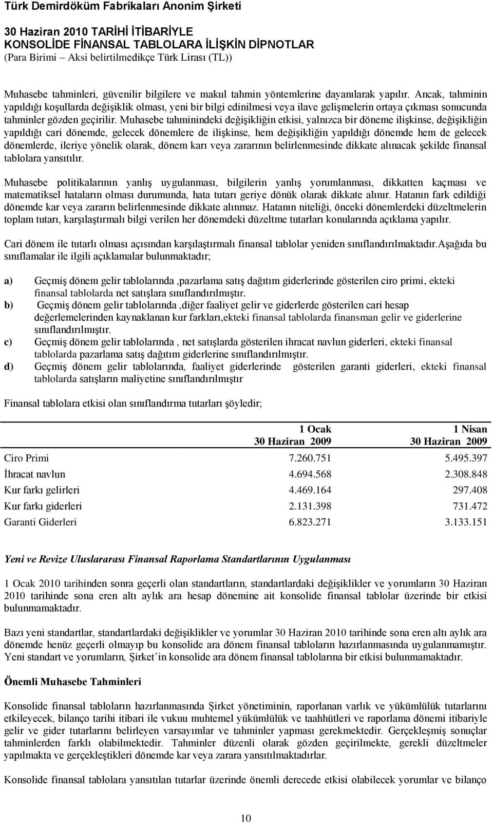 Muhasebe tahminindeki değiģikliğin etkisi, yalnızca bir döneme iliģkinse, değiģikliğin yapıldığı cari dönemde, gelecek dönemlere de iliģkinse, hem değiģikliğin yapıldığı dönemde hem de gelecek