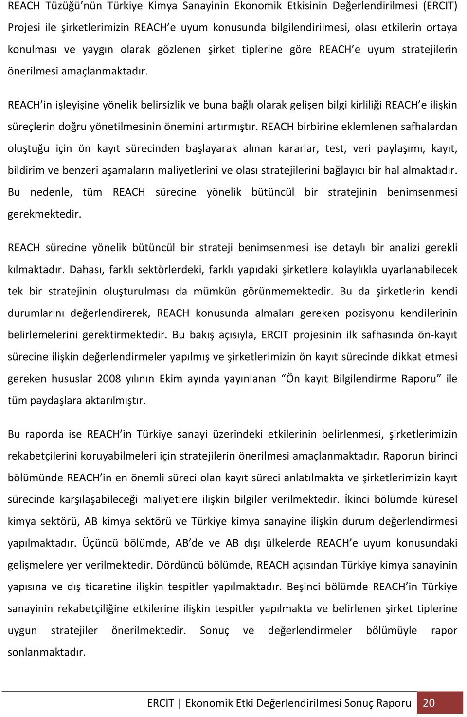 REACH in işleyişine yönelik belirsizlik ve buna bağlı olarak gelişen bilgi kirliliği REACH e ilişkin süreçlerin doğru yönetilmesinin önemini artırmıştır.