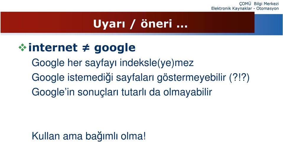 indeksle(ye)mez Google istemediği sayfaları