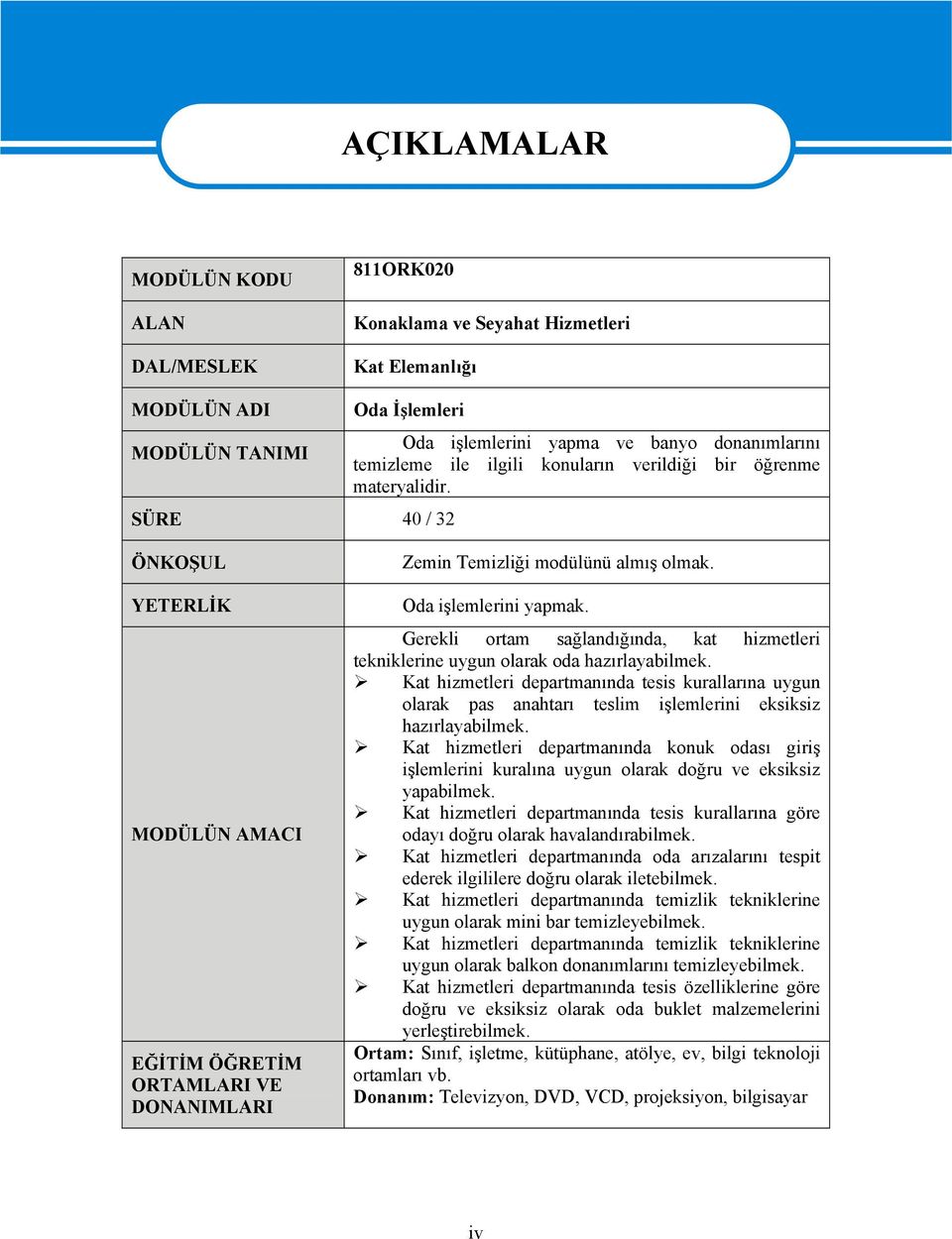 Oda işlemlerini yapmak. Gerekli ortam sağlandığında, kat hizmetleri tekniklerine uygun olarak oda hazırlayabilmek.