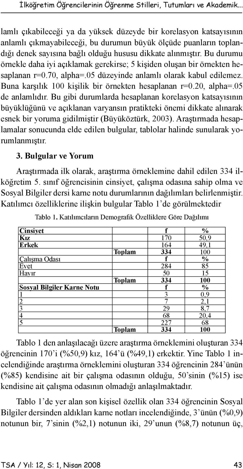 Bu durumu örnekle daha iyi açıklamak gerekirse; 5 kişiden oluşan bir örnekten hesaplanan r=0.70, alpha=.05 düzeyinde anlamlı olarak kabul edilemez.