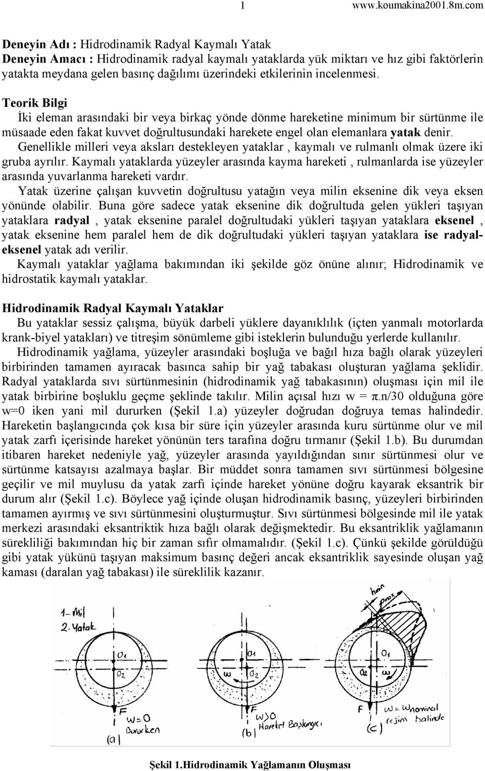 Teorik Bilgi İki eleman arasındaki bir veya birkaç yönde dönme hareketine minimum bir sürtünme ile müsaade eden fakat kuvvet doğrultusundaki harekete engel olan elemanlara yatak denir.