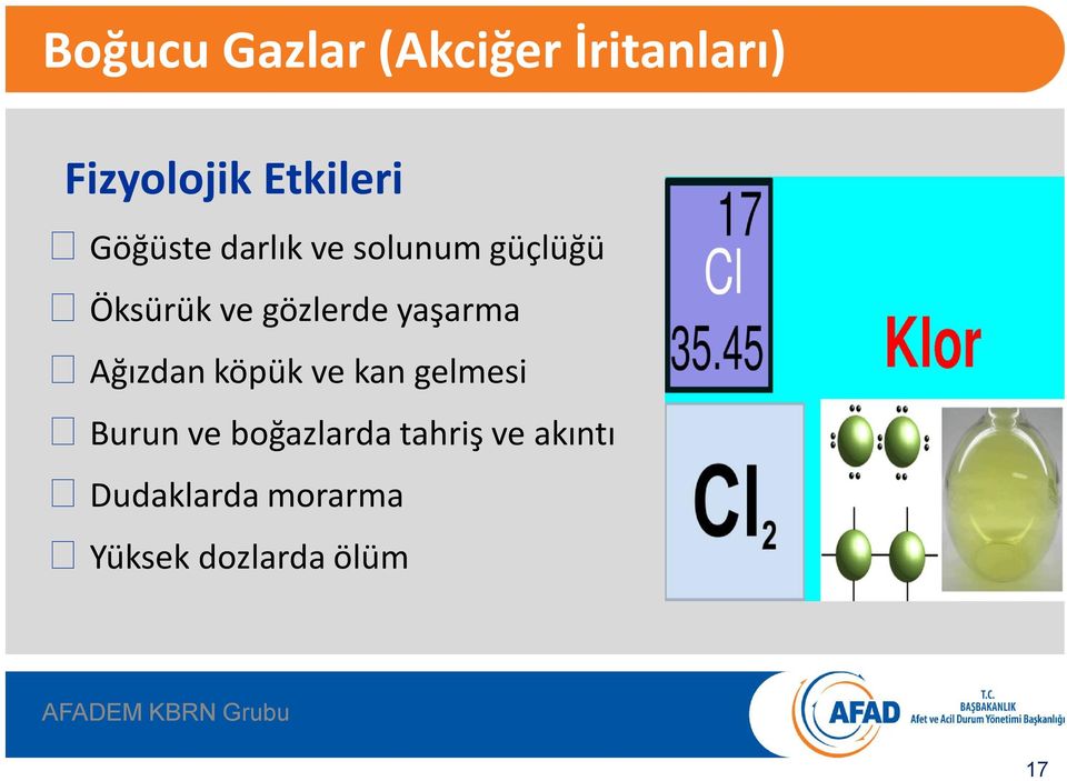 yaşarma Ağızdan köpük ve kan gelmesi Burun ve boğazlarda