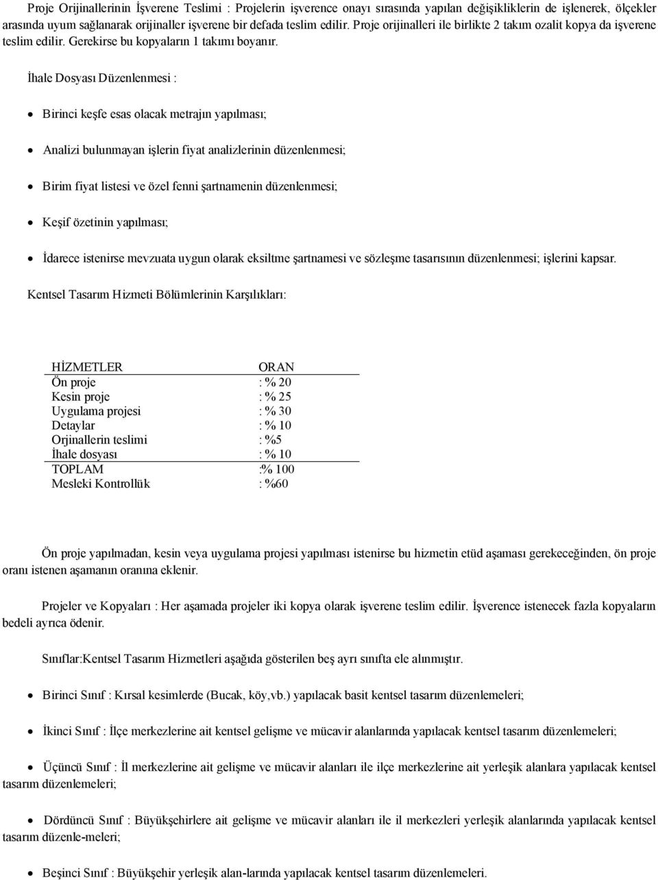 İhale Dosyası Düzenlenmesi : Birinci keşfe esas olacak metrajın yapılması; Analizi bulunmayan işlerin fiyat analizlerinin düzenlenmesi; Birim fiyat listesi ve özel fenni şartnamenin düzenlenmesi;