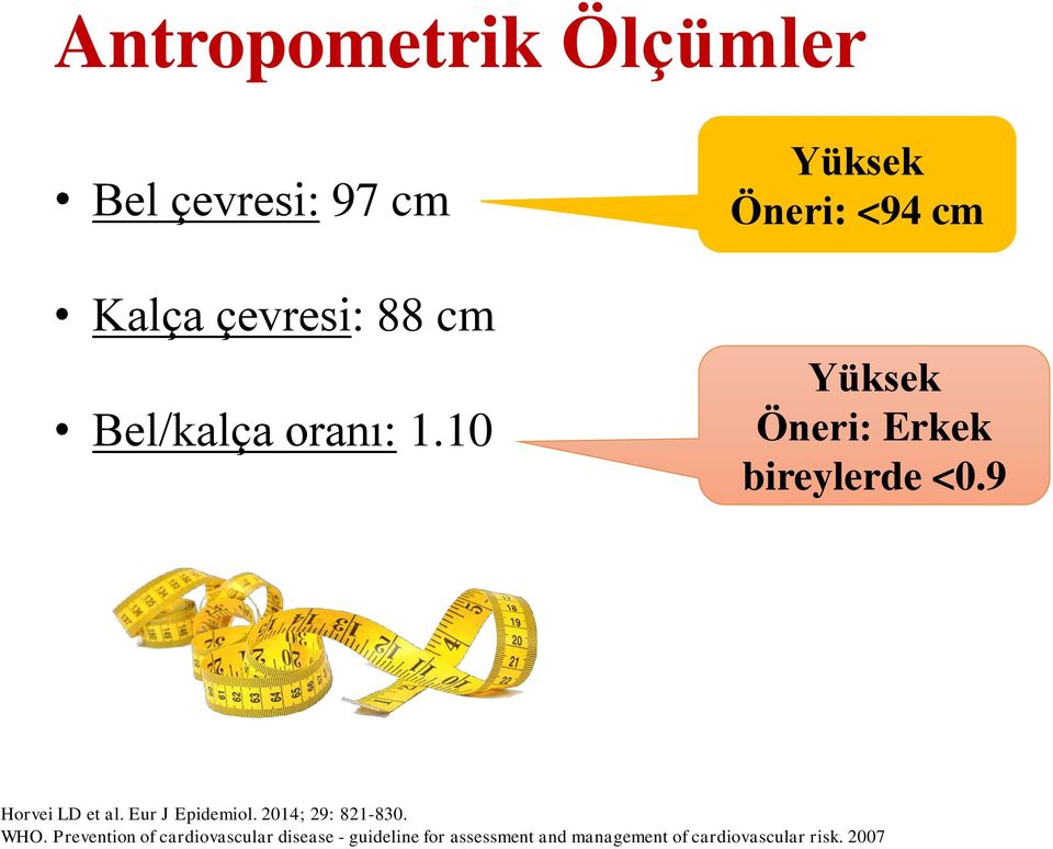 9 Horvei LD et al. Eur J Epidemiol. 2014; 29: 821-830. WHO.