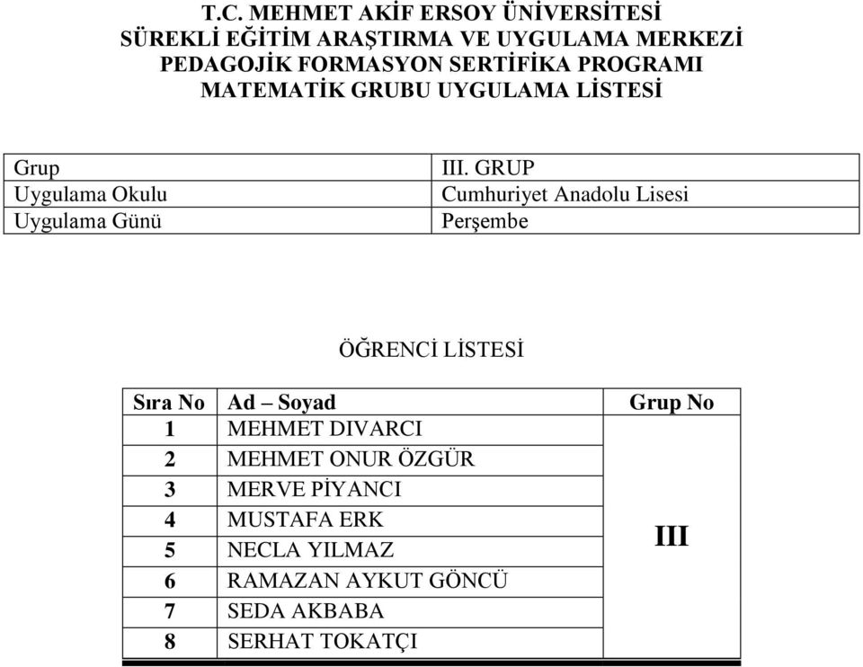 DIVARCI 2 MEHMET ONUR ÖZGÜR 3 MERVE PĠYANCI 4 MUSTAFA