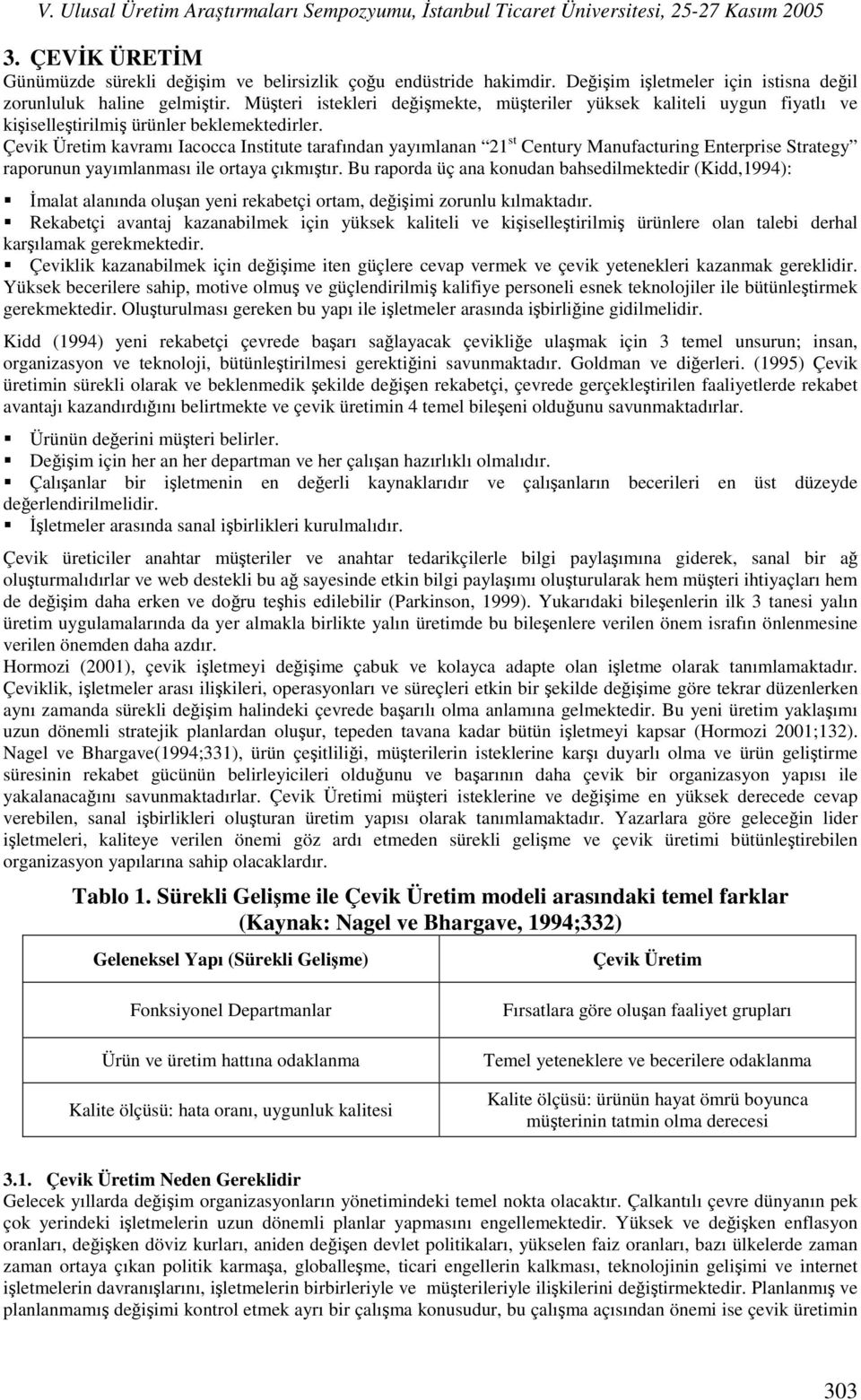 Çevik Üretim kavramı Iacocca Institute tarafından yayımlanan 21 st Century Manufacturing Enterprise Strategy raporunun yayımlanması ile ortaya çıkmıştır.