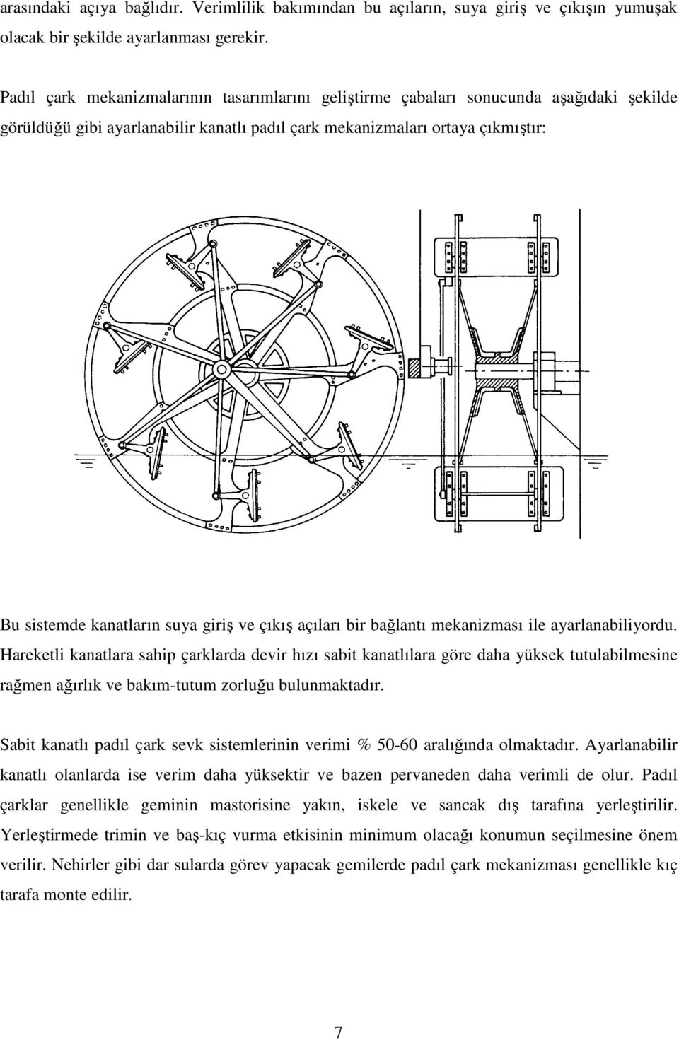 giriş ve çıkış açıları bir bağlantı mekanizması ile ayarlanabiliyordu.