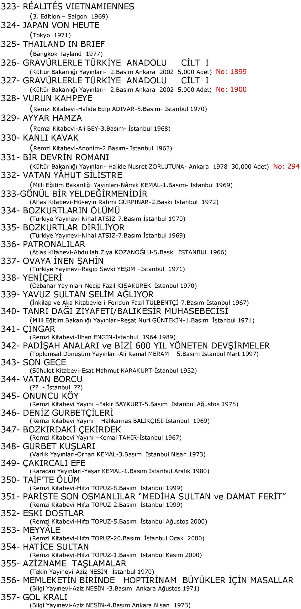 Basım Ankara 2002 5,000 Adet) No: 1899 327- GRAVÜRLERLE TÜRKİYE ANADOLU CİLT I (Kültür Bakanlığı Yayınları- 2.