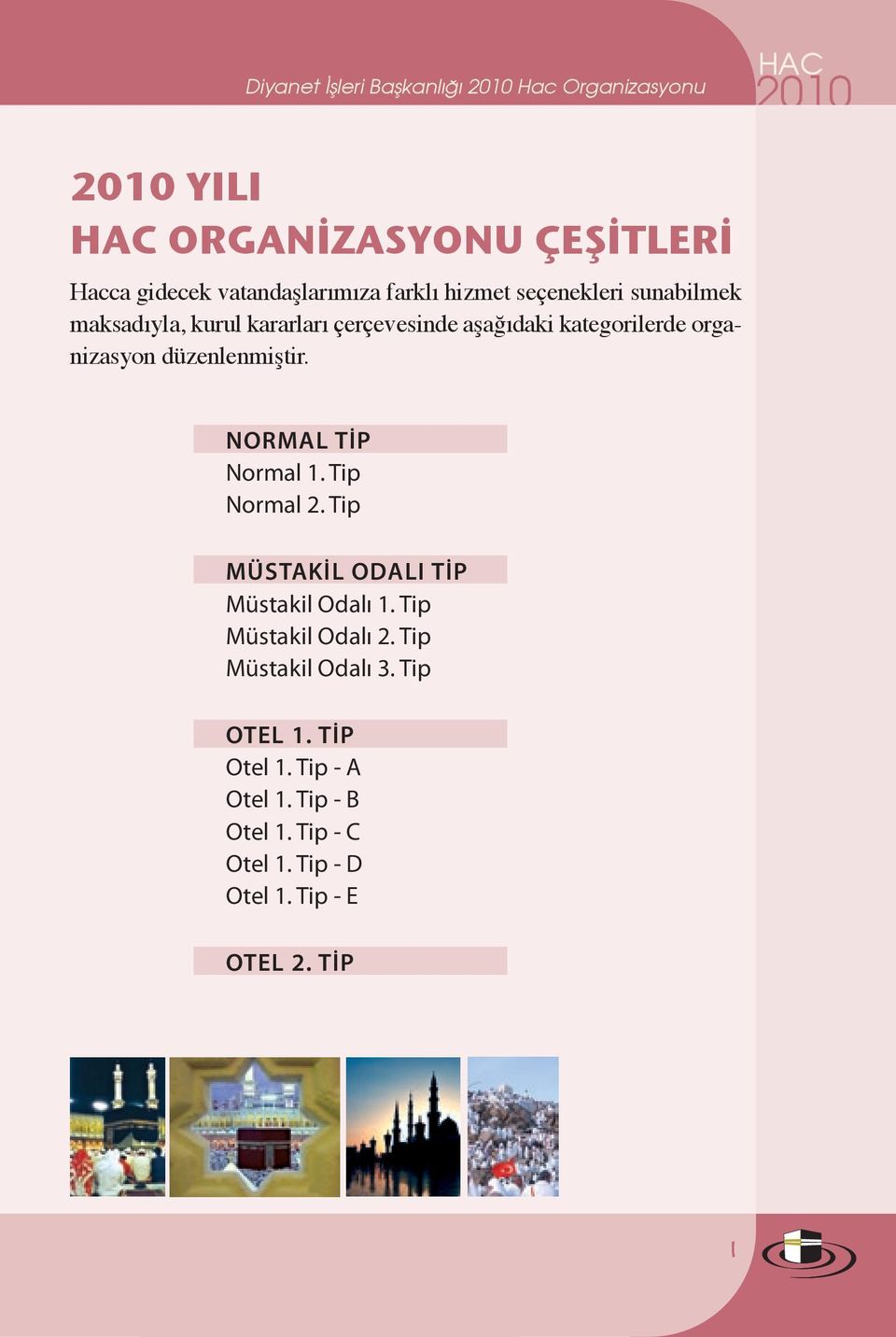 düzenlenmiştir. NORMAL TİP Normal 1. Tip Normal 2. Tip MÜSTAKİL ODALI TİP Müstakil Odalı 1. Tip Müstakil Odalı 2.