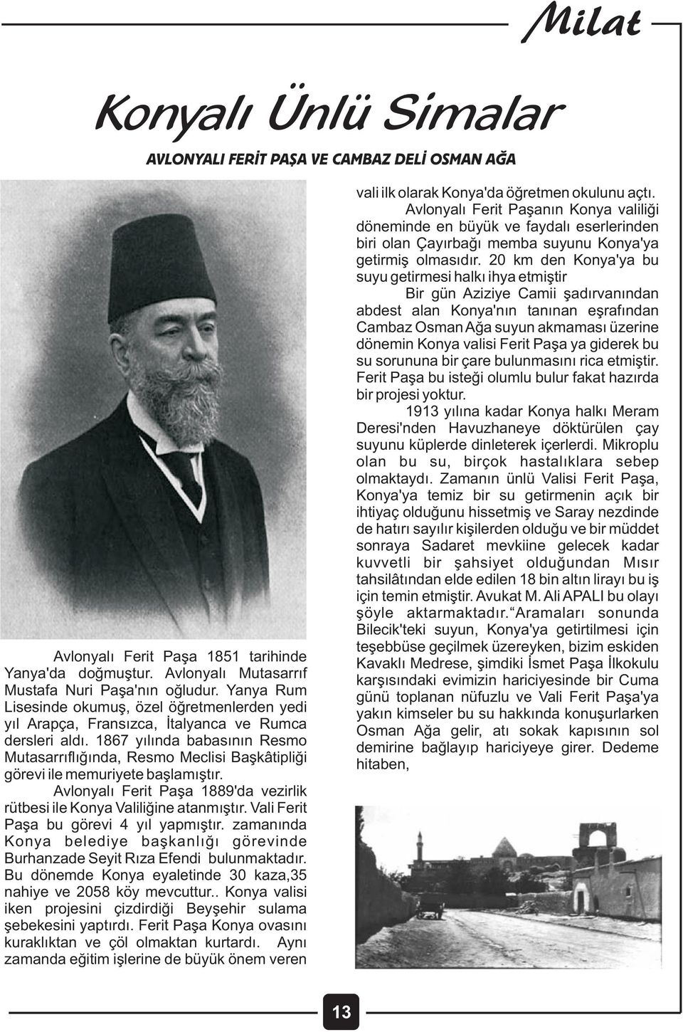 1867 yılında babasının Resmo Mutasarrıflığında, Resmo Meclisi Başkâtipliği görevi ile memuriyete başlamıştır. Avlonyalı Ferit Paşa 1889'da vezirlik rütbesi ile Konya Valiliğine atanmıştır.