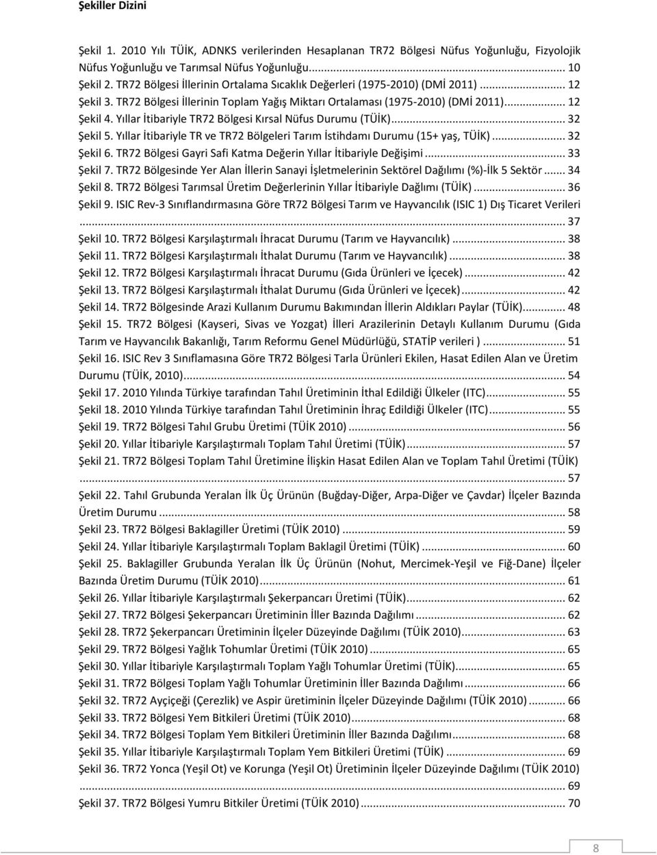 Yıllar İtibariyle TR72 Bölgesi Kırsal Nüfus Durumu (TÜİK)... 32 Şekil 5. Yıllar İtibariyle TR ve TR72 Bölgeleri Tarım İstihdamı Durumu (15+ yaş, TÜİK)... 32 Şekil 6.