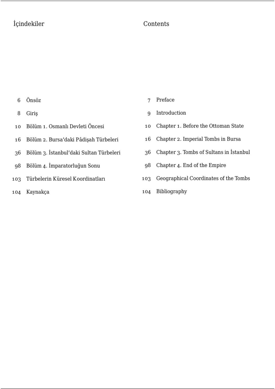 İmparatorluğun Sonu 103 Türbelerin Küresel Koordinatları 104 Kaynakça 7 Preface 9 Introduction 10 Chapter 1.