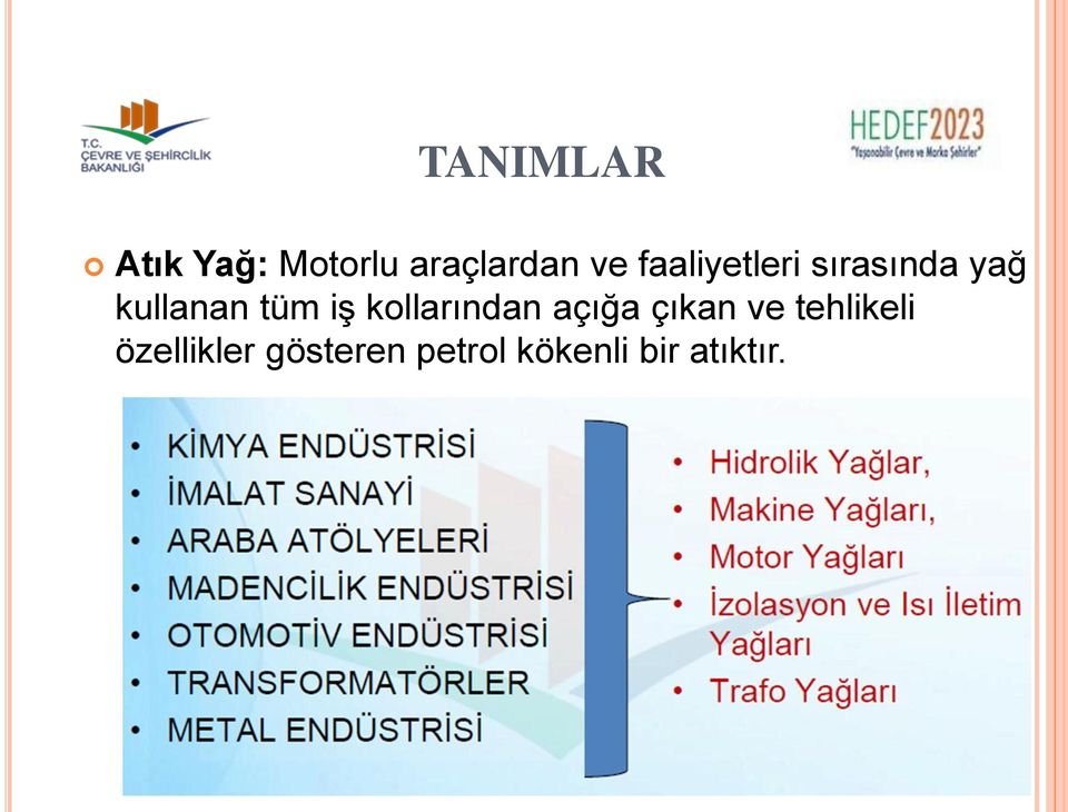 iş kollarından açığa çıkan ve tehlikeli