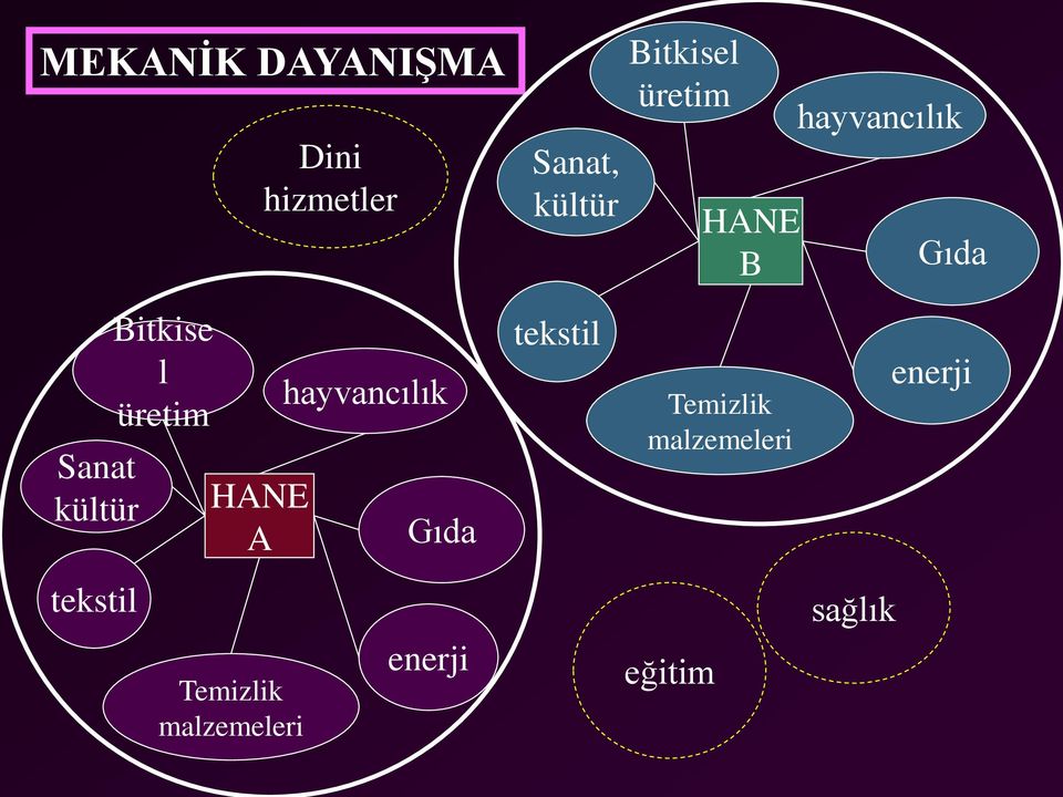 üretim HANE A hayvancılık Gıda tekstil Temizlik