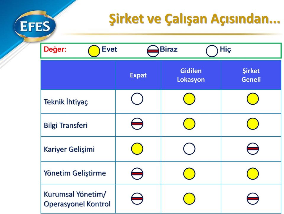 Şirket Geneli Teknik İhtiyaç Bilgi Transferi