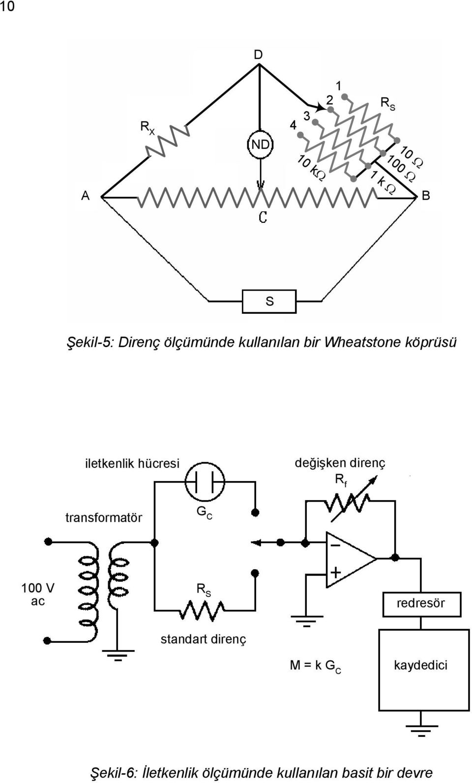 değişken direnç R f transformatör G C 100 V ac R S redresör standart