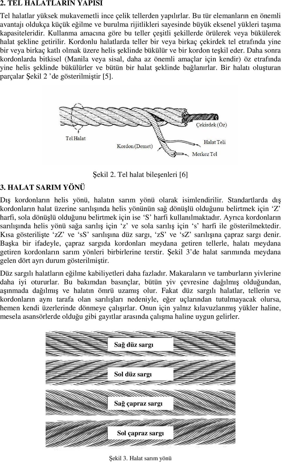 Kullanma amacına göre bu teller çeşitli şekillerde örülerek veya bükülerek halat şekline getirilir.