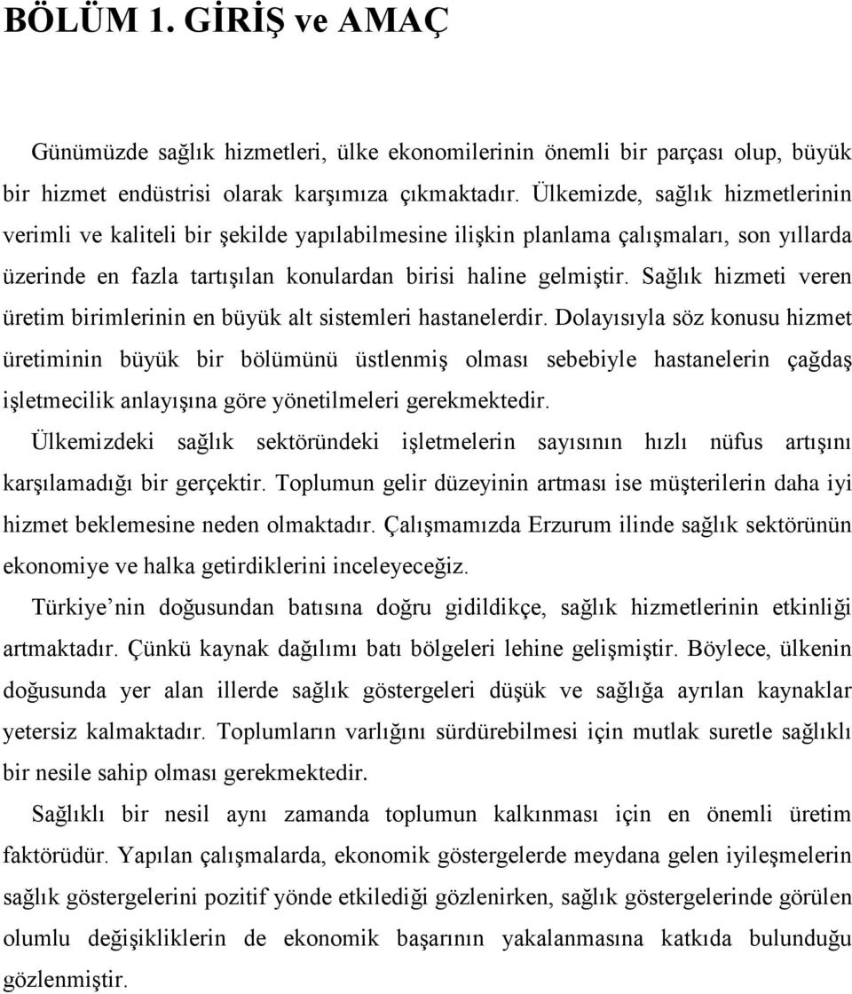 Sağlık hizmeti veren üretim birimlerinin en büyük alt sistemleri hastanelerdir.