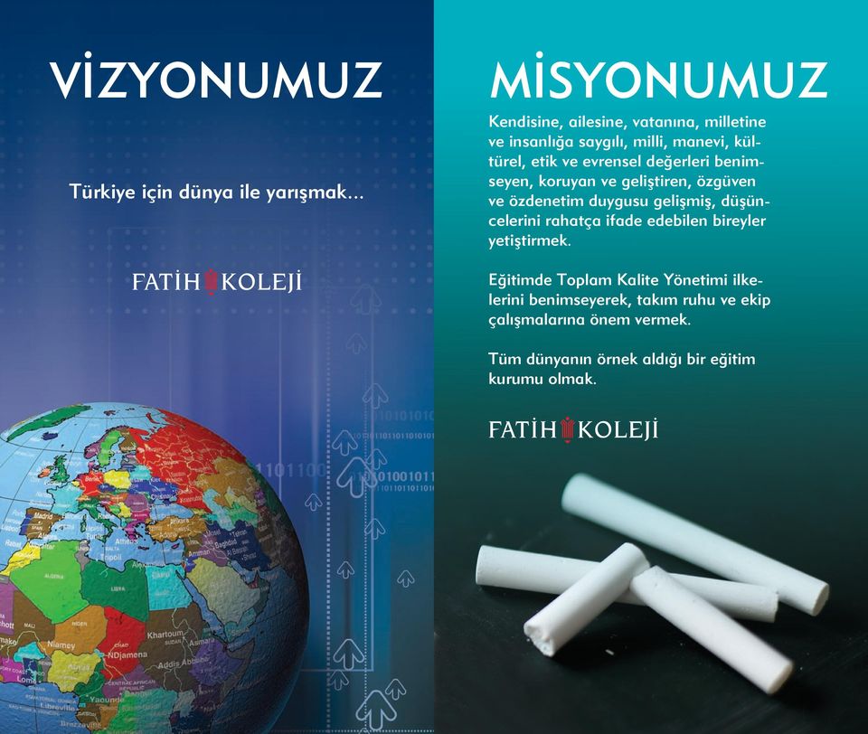 evrensel değerleri benimseyen, koruyan ve geliştiren, özgüven ve özdenetim duygusu gelişmiş, düşüncelerini rahatça