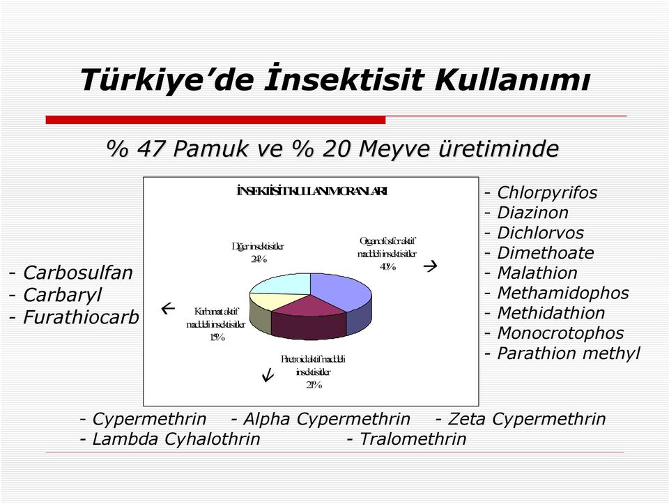 insektisitler 24% Piretroid aktif maddeli