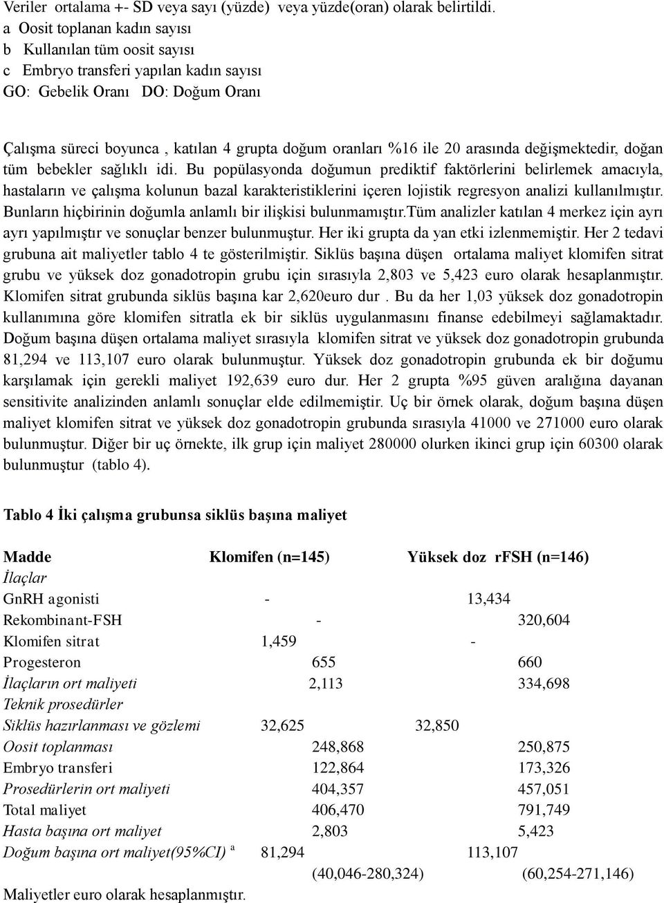 20 arasında değişmektedir, doğan tüm bebekler sağlıklı idi.