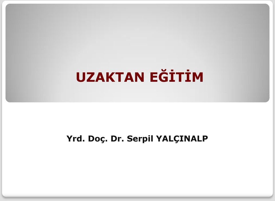 Doç. Dr.