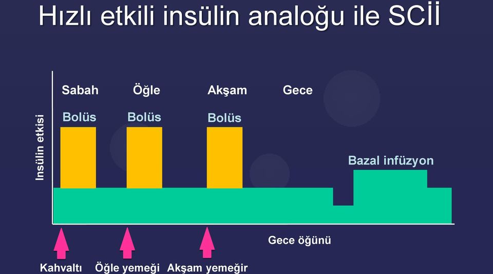 Bolüs Bolüs Bolüs Bazal infüzyon Gece