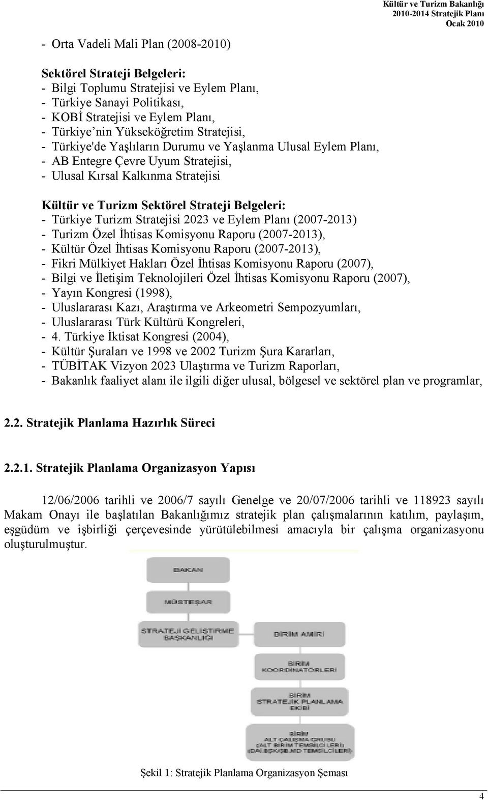 Turizm Stratejisi 2023 ve Eylem Plan (2007-2013) - Turizm Özel 3htisas Komisyonu Raporu (2007-2013), - Kültür Özel 3htisas Komisyonu Raporu (2007-2013), - Fikri Mülkiyet Haklar Özel 3htisas Komisyonu