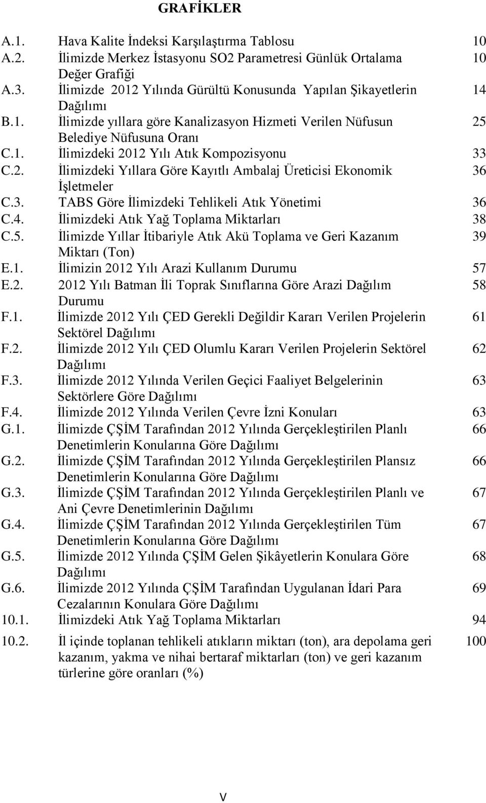 2. İlimizdeki Yıllara Göre Kayıtlı Ambalaj Üreticisi Ekonomik 36 İşletmeler C.3. TABS Göre İlimizdeki Tehlikeli Atık Yönetimi 36 C.4. İlimizdeki Atık Yağ Toplama Miktarları 38 C.5.