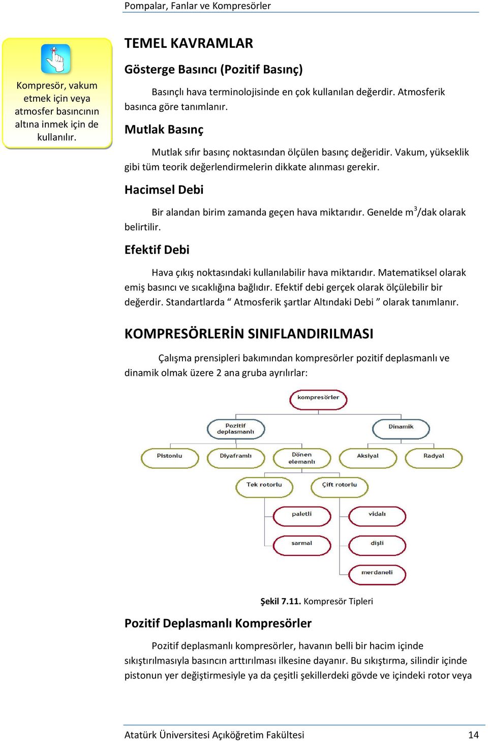 Hacimsel Debi Bir alandan birim zamanda geçen hava miktarıdır. Genelde m 3 /dak olarak belirtilir. Efektif Debi Hava çıkış noktasındaki kullanılabilir hava miktarıdır.