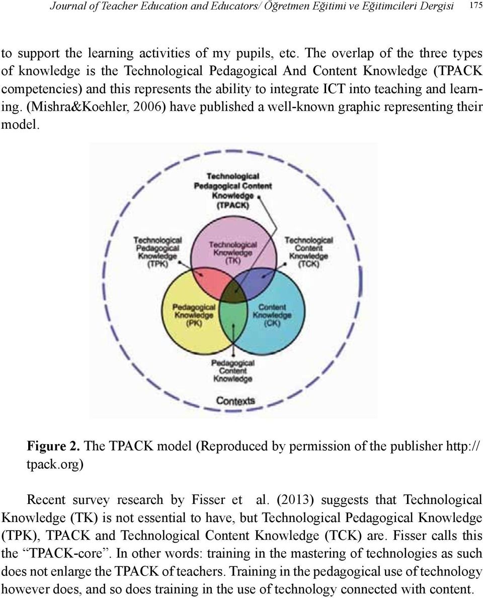 (Mishra&Koehler, 2006) have published a well-known graphic representing their model. Figure 1. The four in balance model (Four in balance monitor, 2012, p. 25) Figure 2.