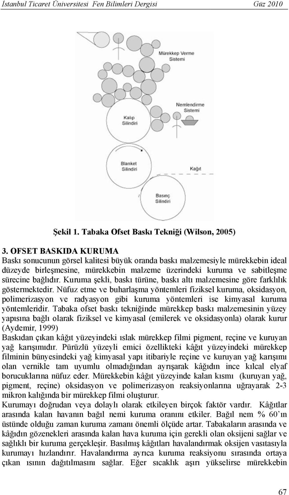 Kuruma şekli, baskı türüne, baskı altı malzemesine göre farklılık göstermektedir.