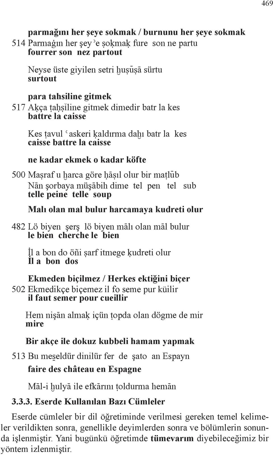 maùlÿb NÀn şorbaya müşàbih dime tel pen tel sub telle peine telle soup Malı olan mal bulur harcamaya kudreti olur 482 Lö biyen şerş lö biyen màlı olan màl bulur le bien cherche le bien İl a bon do