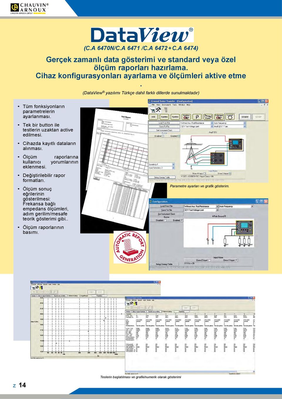 Cihazda kayıtlı dataların alınması. Ölçüm kullanıcı eklenmesi. raporlarına yorumlarının Değiştirilebilir rapor formatları.