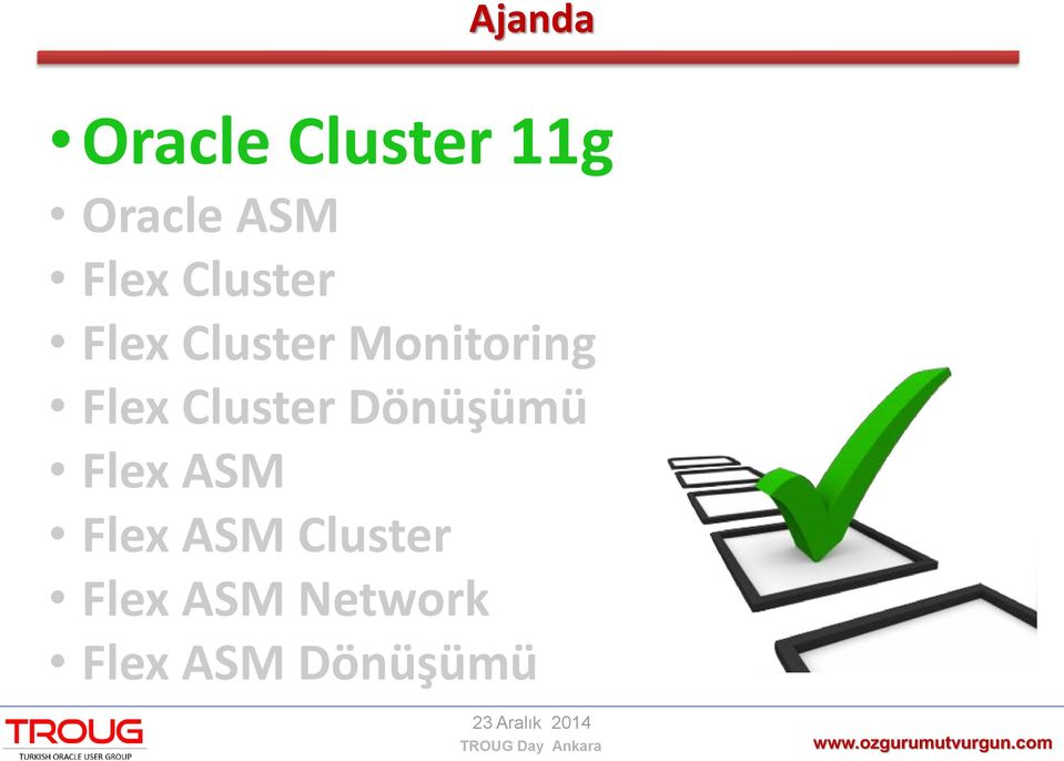 Flex Cluster Dönüşümü Flex ASM Flex