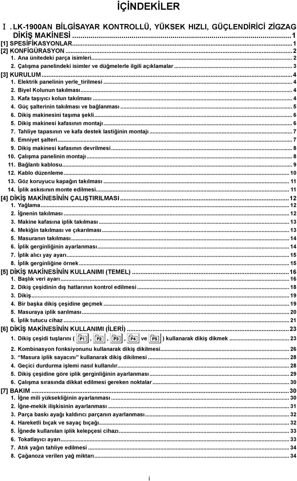 Güç şalterinin takılması ve bağlanması... 5 6. Dikiş makinesini taşıma şekli... 6 5. Dikiş makinesi kafasının montajı... 6 7. Tahliye tapasının ve kafa destek lastiğinin montajı... 7 8.