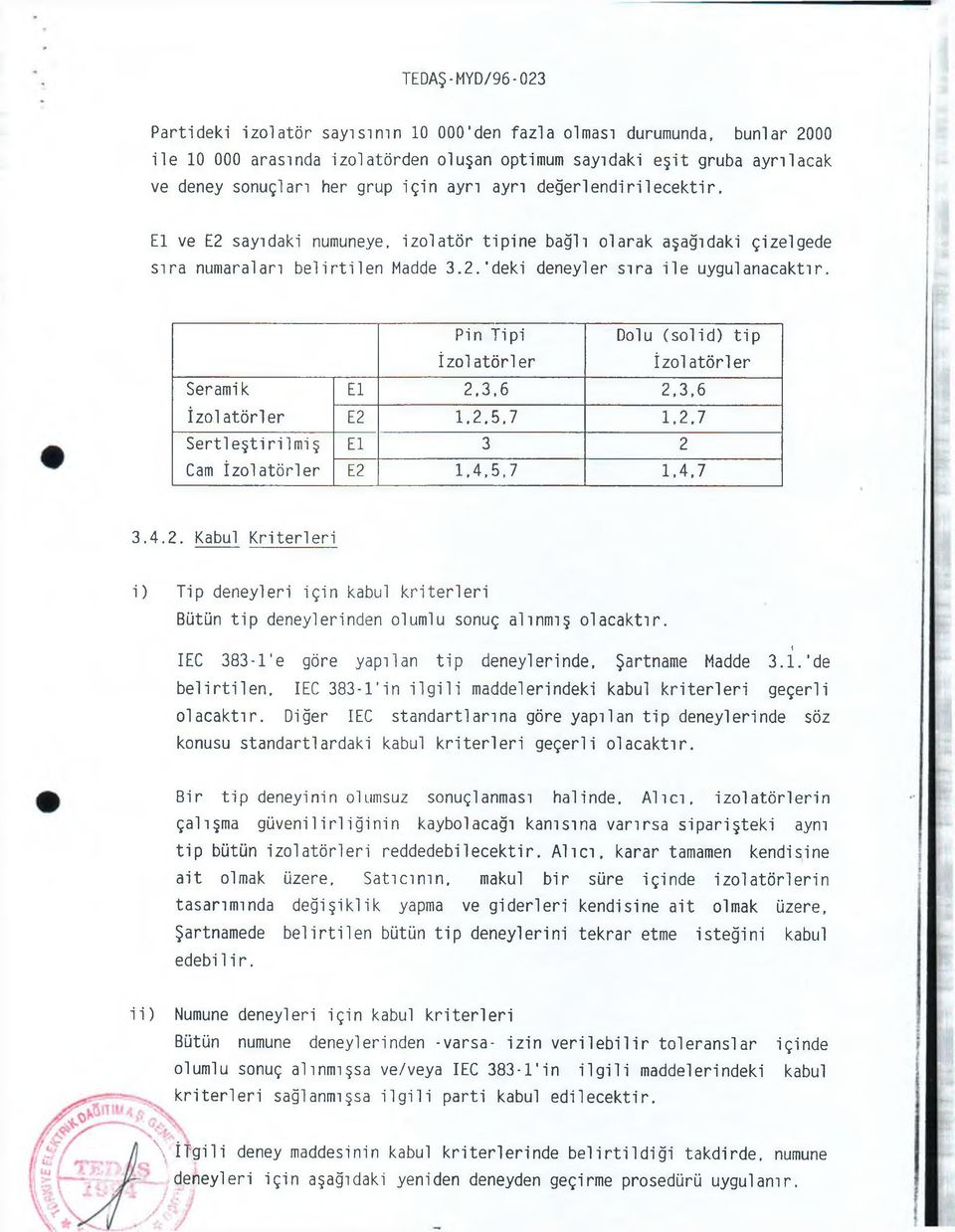 Seramik İzolatörler Sertleştirilm iş Cam İzolatörler Pin Tipi İzolatörler Dolu (solid) tip İzolatörler El 2,