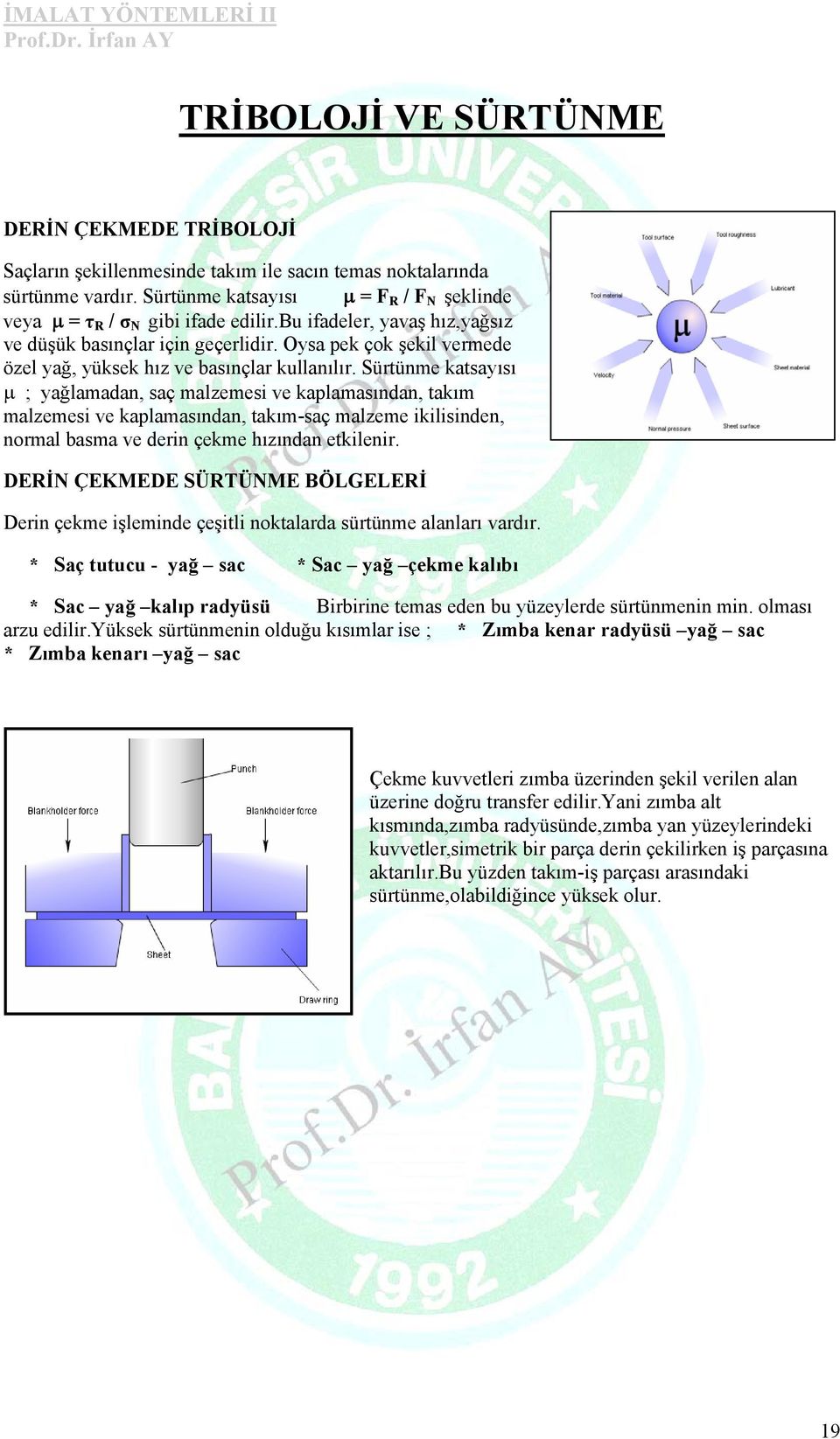 Oysa pek çok şekil vermede özel yağ, yüksek hız ve basınçlar kullanılır.